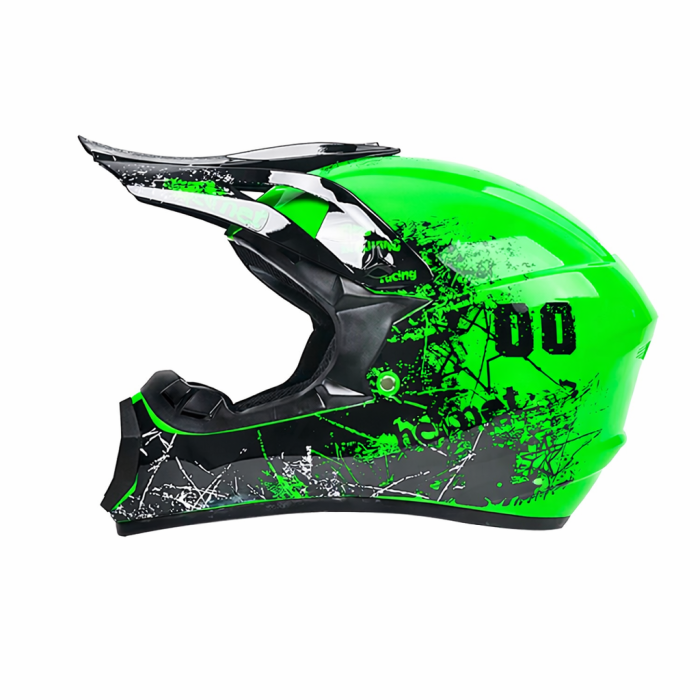 Casca Moto/Enduro, Interior Confortabil, Ventilatie Multipla, pentru Motociclete, Cross, Enduro, ATV, Dirt Bike, FIXATO,  Marime S, Verde [6]