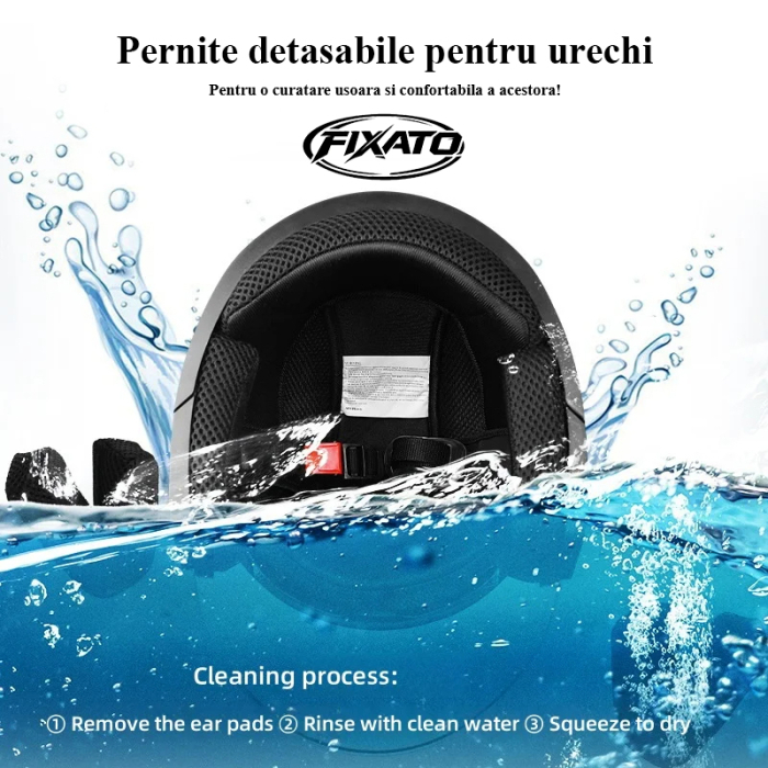 Casca Moto/Scuter FIXATO Italia, Viziera Dubla, Protectie UV, Marime universala 57-61cm, Gri [4]