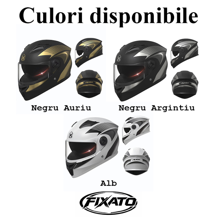 Casca Moto/Scuter FIXATO Phantom, Protectie UV, Viziera Dubla, Ventilatie buna si permeabilitate la aer, Marime universala 59-62 cm, Alb [4]