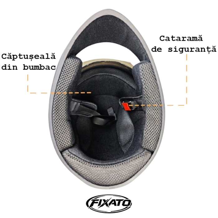 Casca Moto/Scuter FIXATO Phantom, Protectie UV, Viziera Dubla, Ventilatie buna si permeabilitate la aer, Marime universala 59-62 cm, Alb [5]