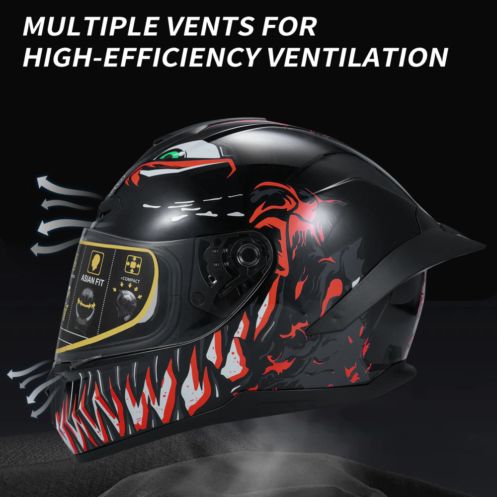 Casca Moto/Scuter FIXATO Raptor, Viziera Dubla, Protectie UV, Negru, L 59-60cm [3]