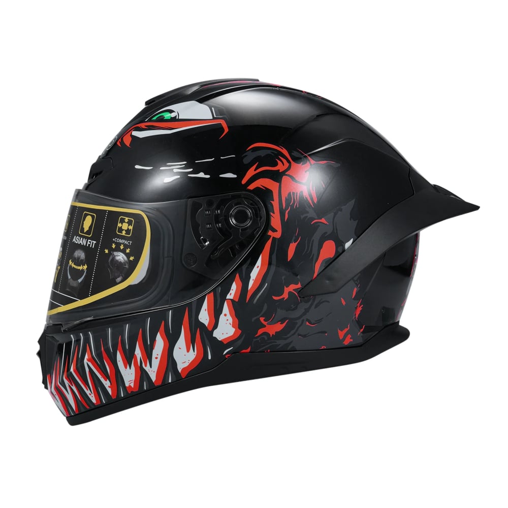 Casca Moto/Scuter FIXATO Raptor, Viziera Dubla, Protectie UV, Negru, L 59-60cm [1]