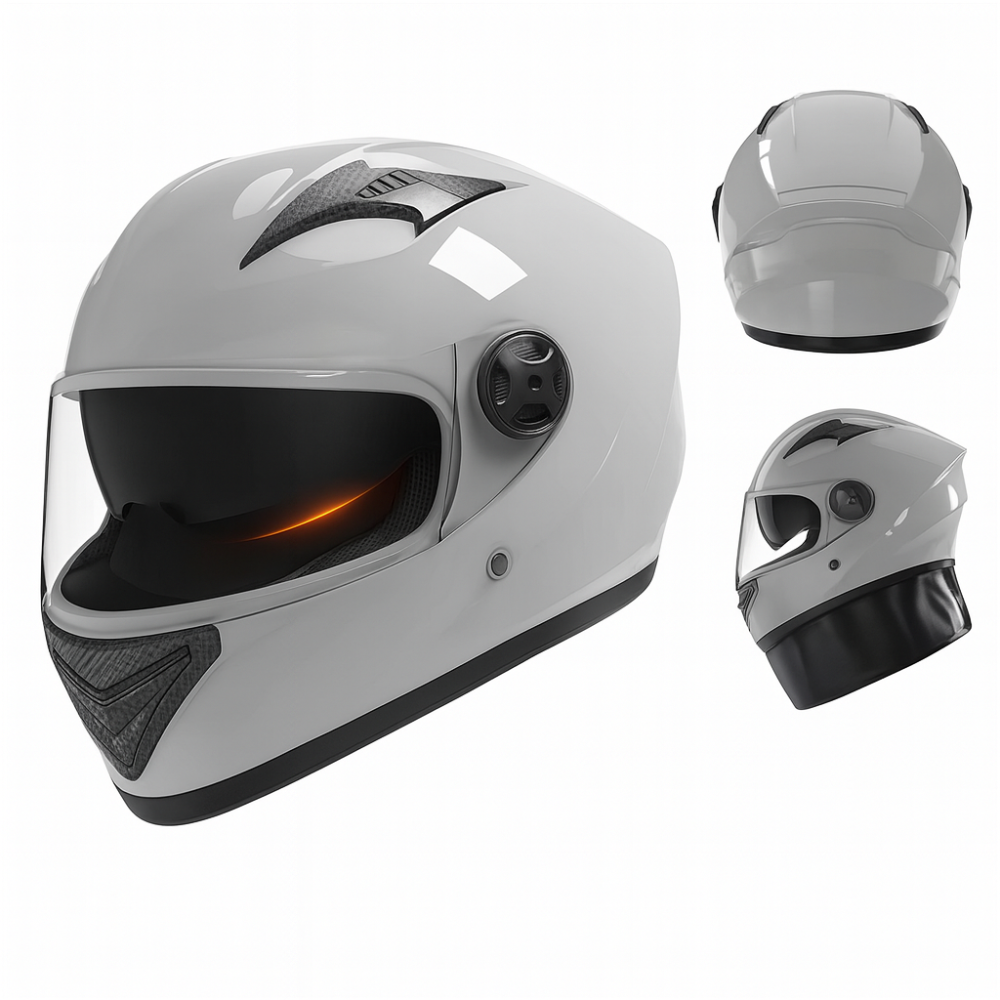 Casca Moto/Scuter FIXATO Ultra, Protectie UV, Viziera Dubla, Ventilatie buna si permeabilitate la aer, Esarfa de iarna detasabila, Gri, Marime universala 54-62 cm [1]