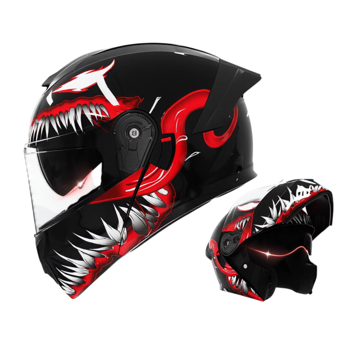 Casca Moto/Scuter Flip-Up FIXATO Viper, Viziera Dubla, Protectie UV, Modulabila, Monster, Marime 57-59cm [3]