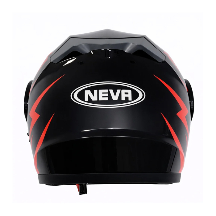 Casca Moto/Scuter Flip-Up FIXATO, Viziera Dubla, Protectie UV, Negru cu Rosu, L 59-60cm [6]