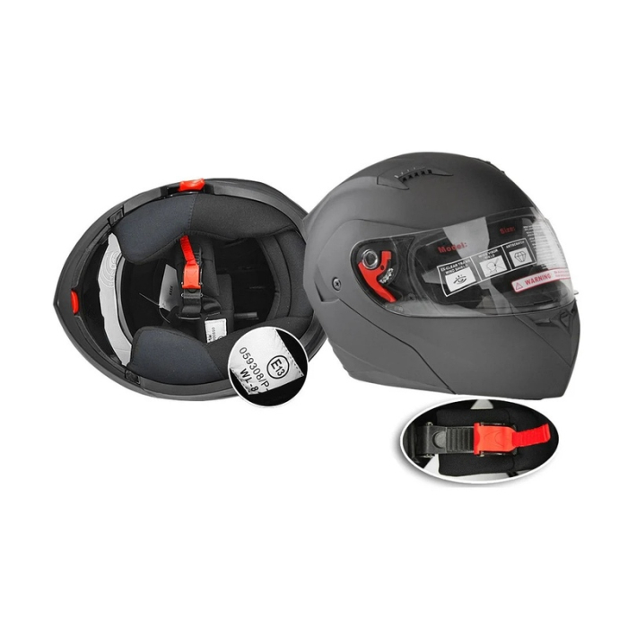 Casca Moto/Scuter Flip-Up FIXATO, Viziera Dubla, Protectie UV, Negru [7]