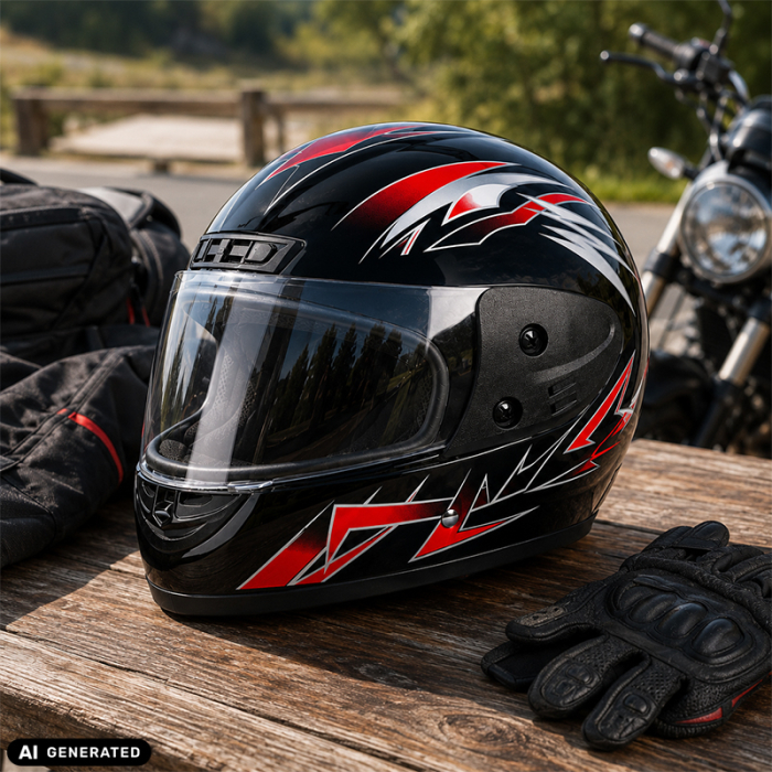 Casca Moto/Scuter Full Face FIXATO, Viziera Detasabila, Marime Universala 59-62cm, Negru [5]