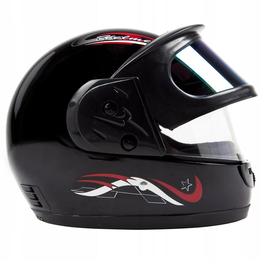 Casca moto/scuter Full face unisex, cu Viziera Dubla, FIXATO, marime universala 56-62cm, neagra [3]