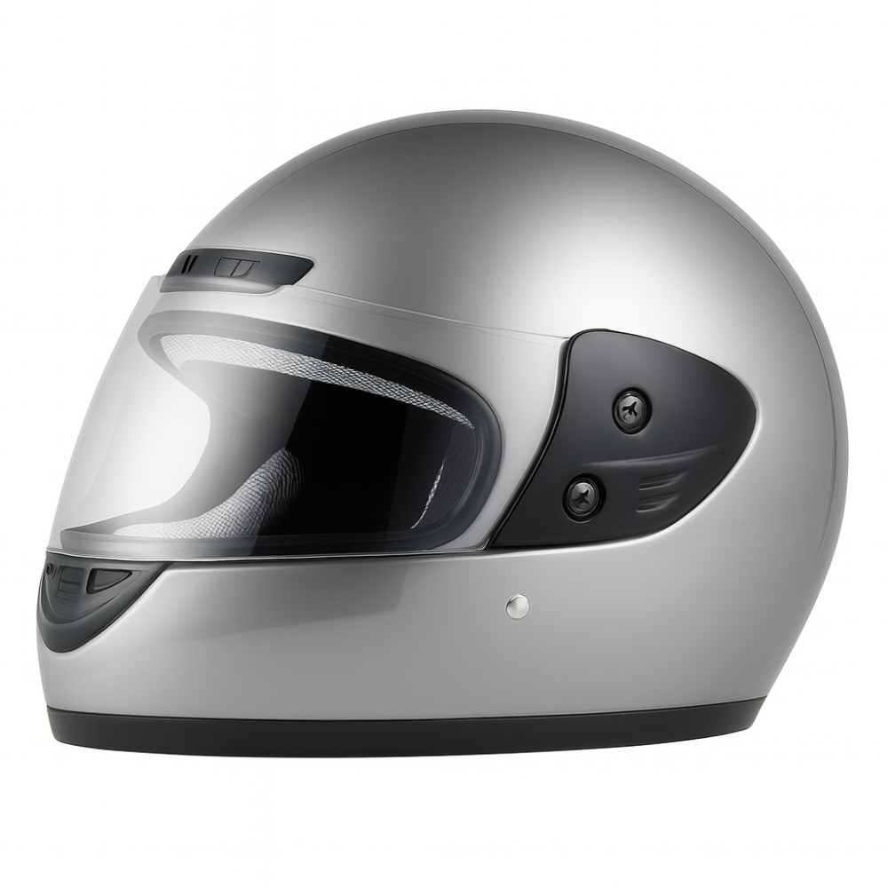 Casca moto/scuter Full face unisex, cu viziera, marime universala 56-62cm, Gri [1]