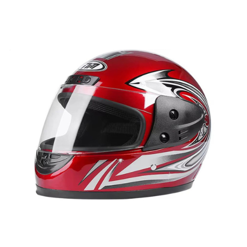 Casca moto/scuter Full face unisex, cu viziera, marime universala 56-62cm, rosie [1]