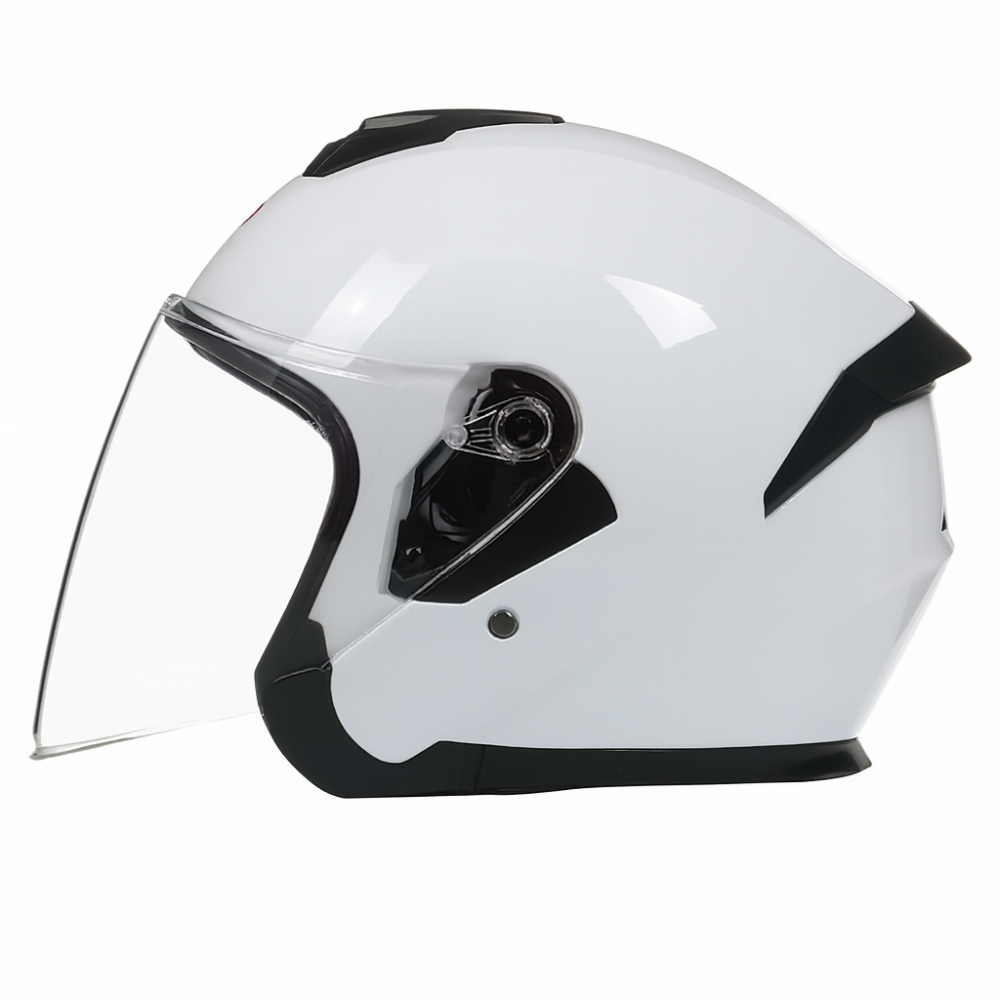 Casca moto/scuter unisex, cu vizor dublu, marime universala 56-62cm, alba, FIXATO [1]