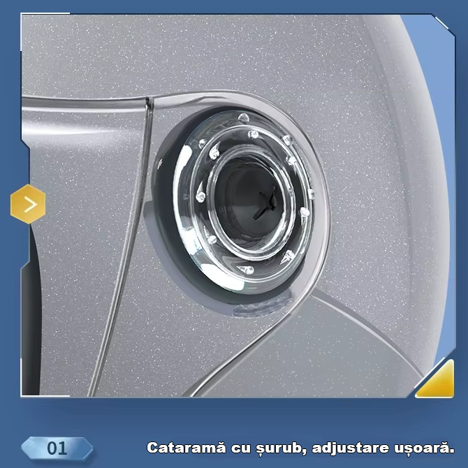 Casca moto/scuter unisex, cu vizor, marime universala 56-62cm, gri, FIXATO [3]