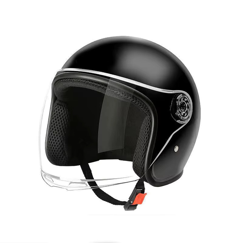 Casca moto/scuter unisex, cu vizor, marime universala 56-62cm, neagra, FIXATO [1]