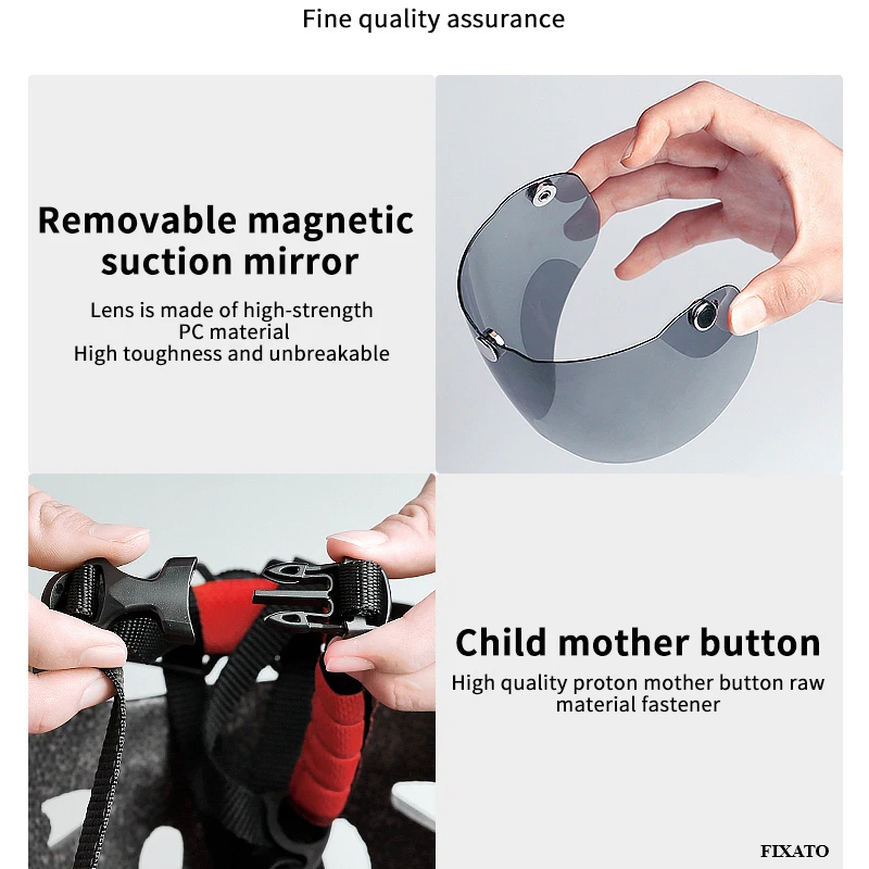 Casca Protectie Bicicleta, FIXATO, Cu LED lumina spate, Trei moduri luminoase, Viziera Detasabila, Aerodinamica, Dimensiune reglabila, Circumferinta 58-62, Mov [9]