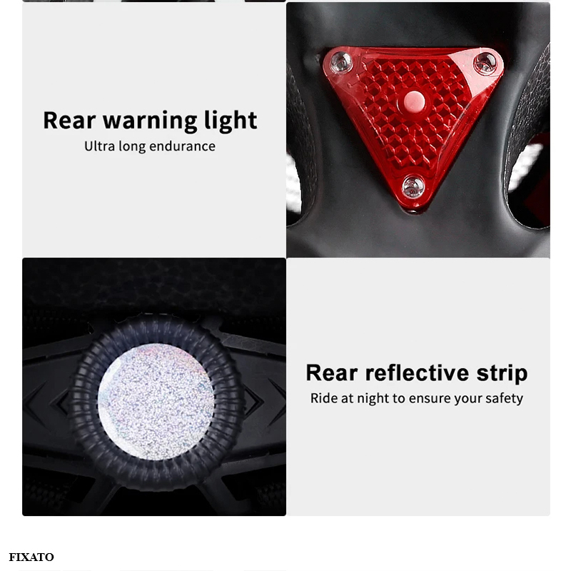 Casca Protectie Bicicleta, FIXATO, Cu LED lumina spate, Trei moduri luminoase, Viziera Detasabila, Aerodinamica, Dimensiune reglabila, Circumferinta 58-62, Mov [10]
