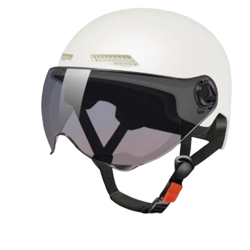 Casca protectie bicicleta/trotineta electrica FIXATO, Unisex, cu viziera detasabila, usoara si aerodinamica, marime universala 56-62 cm, Alb [1]