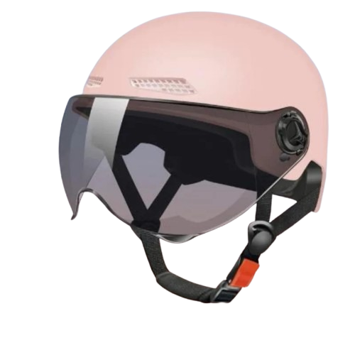 Casca protectie bicicleta/trotineta electrica FIXATO, Unisex, cu viziera detasabila, usoara si aerodinamica, marime universala 56-62 cm, Roz [1]