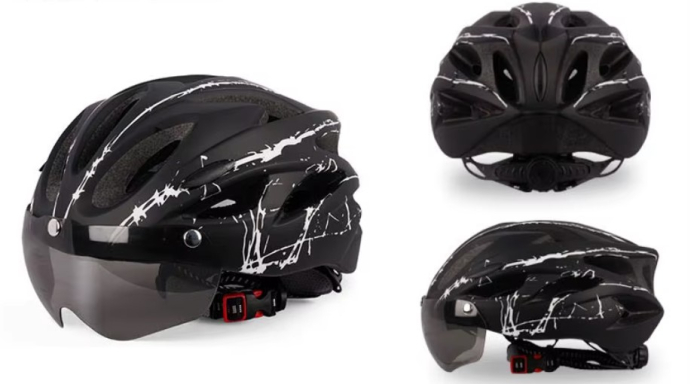 Casca protectie Bicicleta/Trotineta Electrica FIXATO, Viziera detasabila, Aerodinamica, Disipare buna a caldurii si Ventilatie eficienta, Dimensiune reglabila, Negru cu Alb [7]