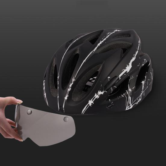 Casca protectie Bicicleta/Trotineta Electrica FIXATO, Viziera detasabila, Aerodinamica, Disipare buna a caldurii si Ventilatie eficienta, Dimensiune reglabila, Alb cu Negru [7]