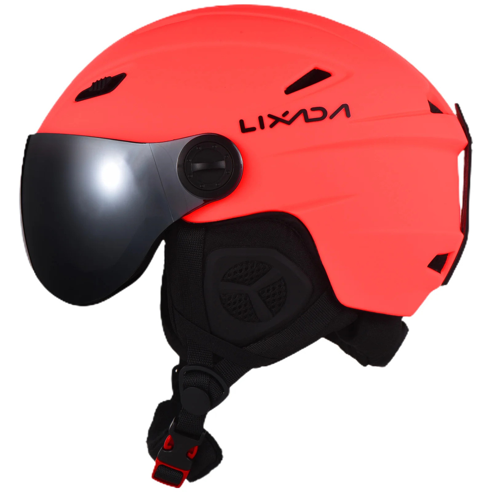 Casca Ski/Snowboard, Cu Viziera dubla anti-ceata si anti-UV, FIXATO, Dimensiune reglabila, Circumferinta 58-62, Portocaliu [2]