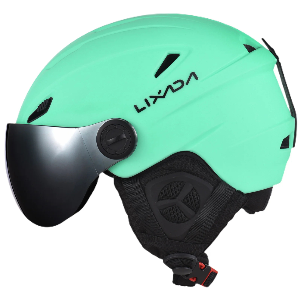 Casca Ski/Snowboard, Cu Viziera dubla anti-ceata si anti-UV, FIXATO, Dimensiune reglabila, Circumferinta 58-62, Verde [3]