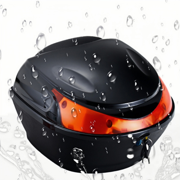 Cutie portbagaj moto / scuter, 28x28x20 cm, FIXATO, cu cheie și sistem antifurt, Negru [5]