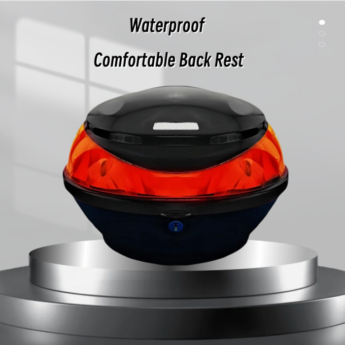 Cutie portbagaj moto / scuter, 28x28x20 cm, FIXATO, cu cheie și sistem antifurt, Negru [2]