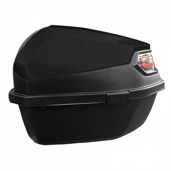 Cutie portbagaj moto / scuter, 39x39x29 cm, FIXATO, cu cheie și sistem antifurt, Negru [5]