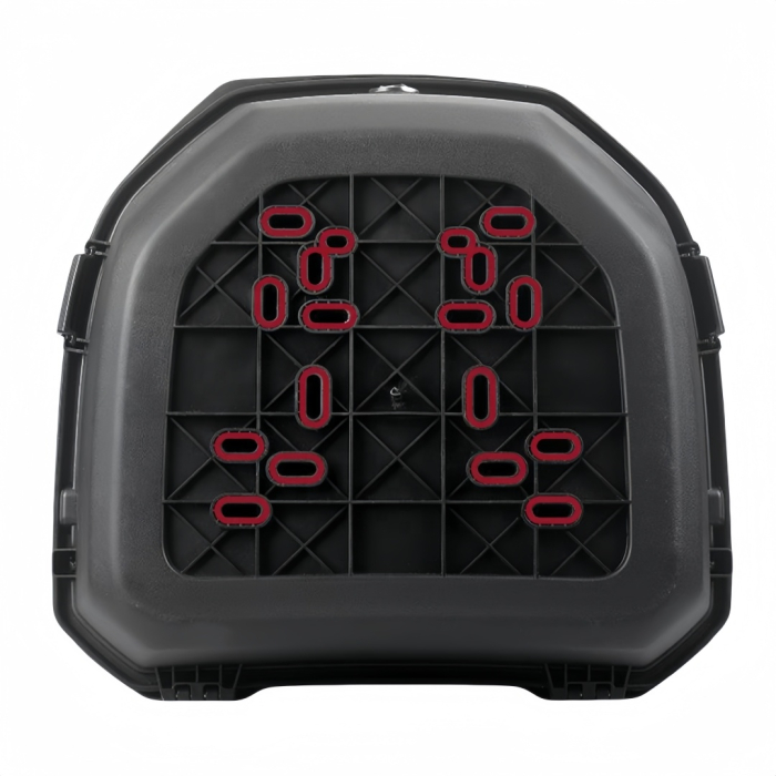 Cutie portbagaj moto / scuter, 39x39x29 cm, FIXATO, cu cheie și sistem antifurt, Negru [3]