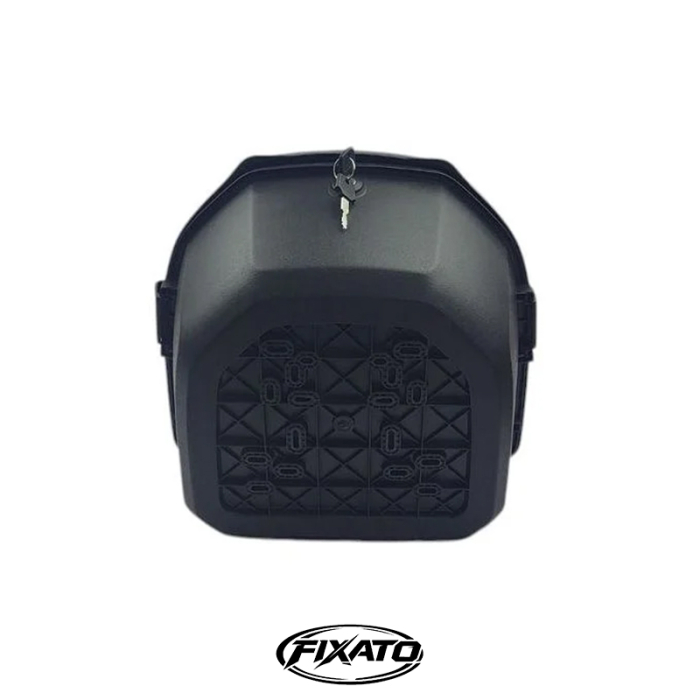 Cutie Portbagaj Moto / Scuter FIXATO, 43x37x30 cm, cu cheie și sistem antifurt, Negru cu Rosu [7]