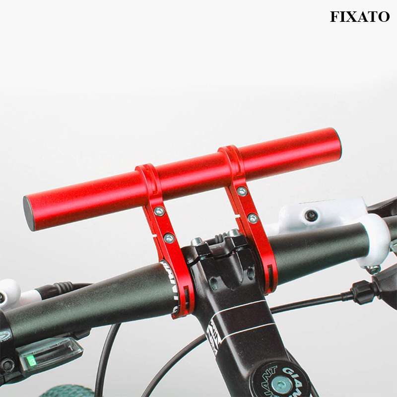 Extensie Ghidon Bicicleta, Trotineta Electrica, Scuter, Suport telefon, Pedometru, Claxon, 20 cm, include Banda Cauciuc anti-zgariere ghidon, FIXATO, Rosu [6]