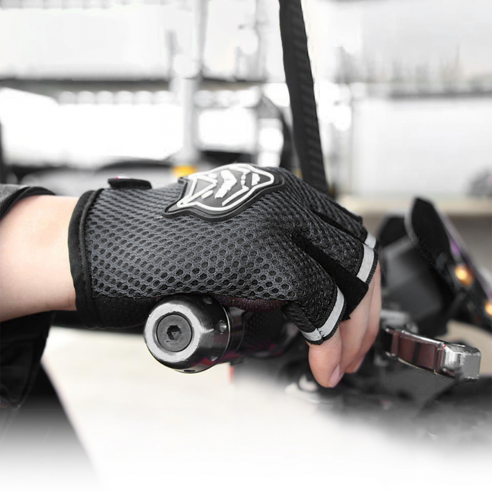 Manusi ciclism FIXATO pentru Bicicleta si Fitness cu protectie palma, din Material Respirabil, marime universala, Negre [6]