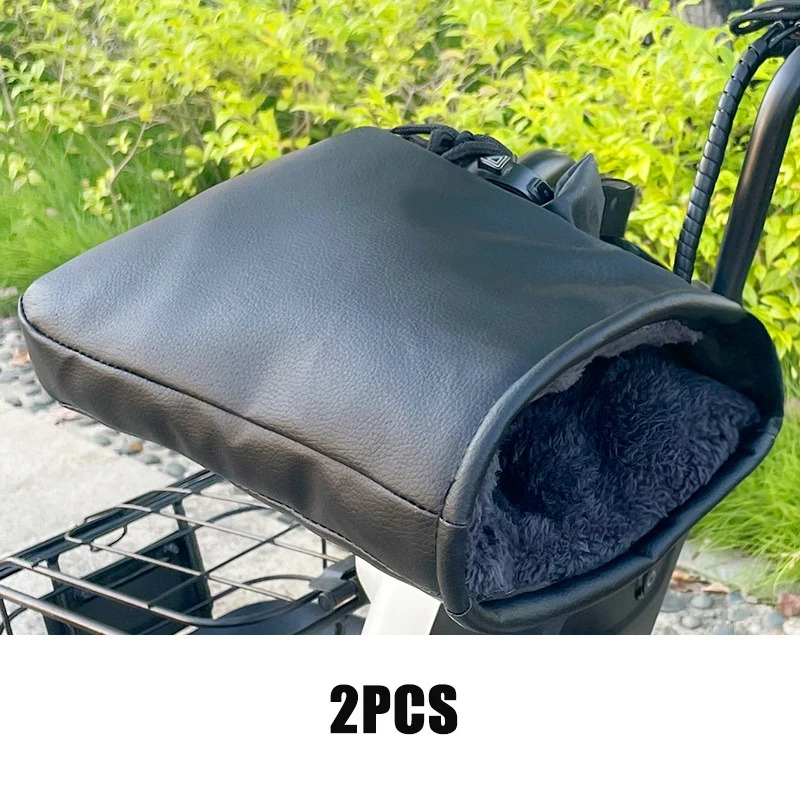 Manusi de ghidon pentru motocicleta/ scuter/ bicicleta impermeabile, unisex, captusite cu benzi reflectorizante FIXATO [6]