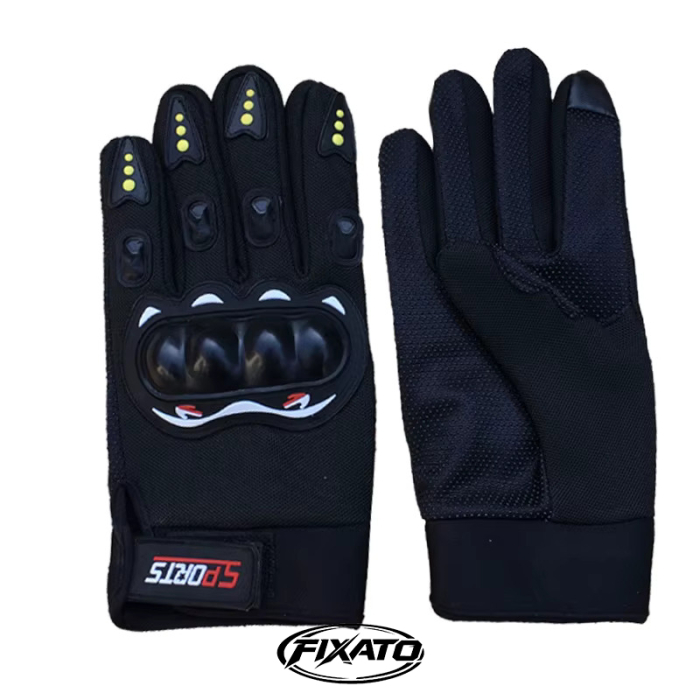Manusi Moto FIXATO, Protectie Avansata, Anti-Alunecare, Touchscreen, Respirabile, Rezistente la Socuri, Negru [6]