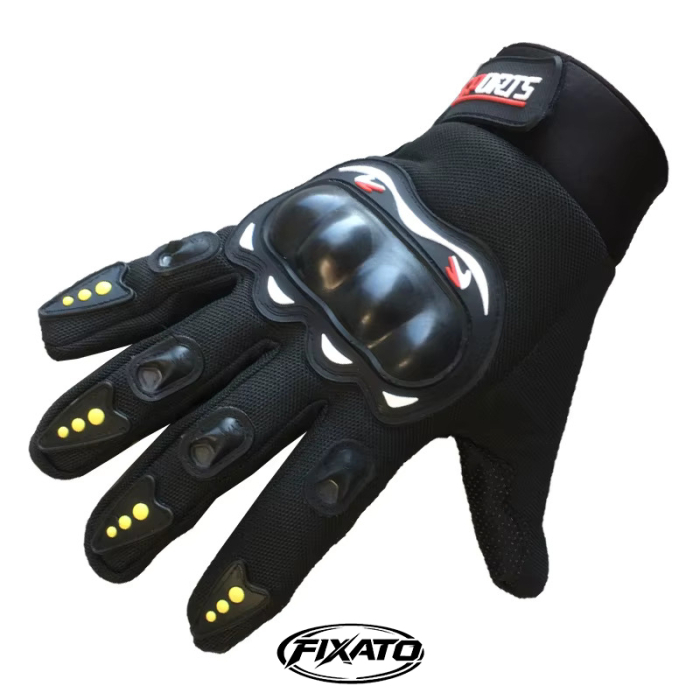 Manusi Moto FIXATO, Protectie Avansata, Anti-Alunecare, Touchscreen, Respirabile, Rezistente la Socuri, Negru [4]