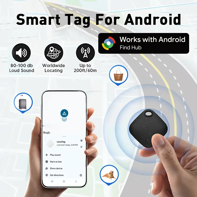 Mini GPS Tracker, localizare in timp real, autonomie 365 zile, compatibil Android, rezistent la apa, pentru masini, copii, animale, bagaje, negru [5]