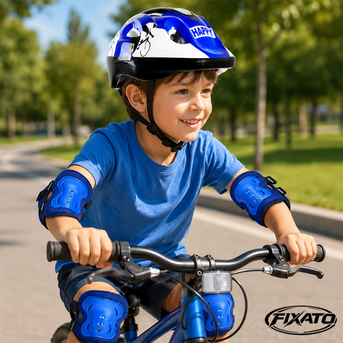 Set Protectie pentru Copii FIXATO, Casca 7 in 1 pentru Copil 3-14 ani, Genunchiere, Cotiere, Aparatori Incheieturi, pentru Ciclism, Patinaj, Skateboard, Ideal pentru Bicicleta, Trotineta, Role, Patine [2]