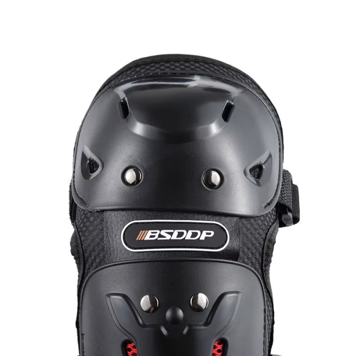 Set Protectii Moto pentru Genunchi si Coate, ABS Durabil, Usoare, Confortabile, Reglabile, Pentru Moto, Scuter, ATV, Enduro, Bicicleta, FIXATO, Negru [6]