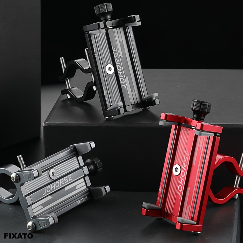 Suport de telefon pentru Bicicleta/Motocicleta/Scuter/Trotineta, FIXATO, Aluminiu, Negru [10]