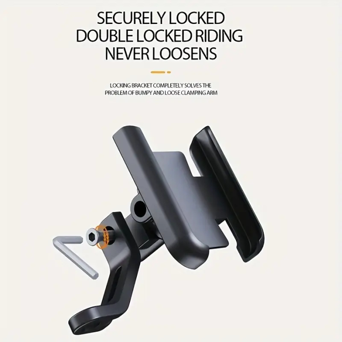 Suport de telefon pentru motocicleta/bicicleta/scuter, montare pe ghidon sau oglinda retrovizoare, reglabil, negru, FIXATO [2]