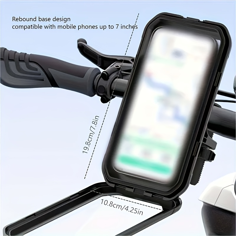 Suport pentru telefon mobil rotativ 360°, rezistent la apa, pentru bicicleta electrica, motocicleta, bicicleta de munte, masina, rezistent la socuri, pentru navigatie mobila, FIXATO [4]
