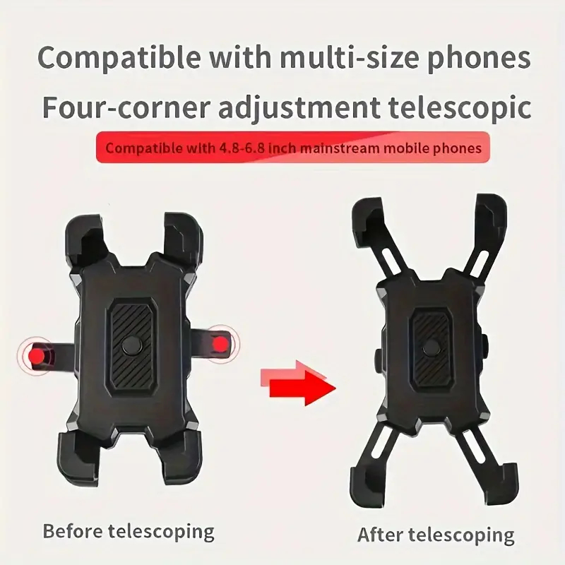 Suport Telefon pentru motocicleta/scuter Rotire la 360°, Negru, prindere pe ghidon, FIXATO [7]