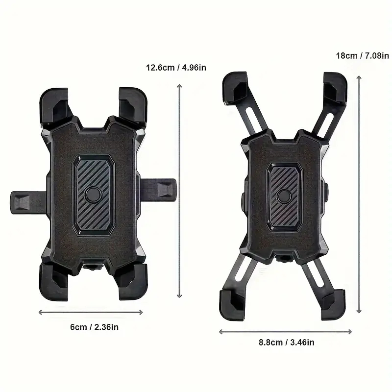 Suport Telefon pentru motocicleta/scuter Rotire la 360°, Negru, prindere pe ghidon, FIXATO [5]