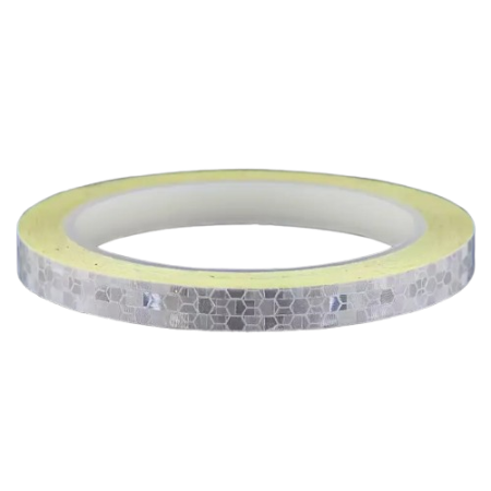 Diverse Accesorii - Banda reflectorizanta pentru biciclete, motociclete, masini, FIXATO, autoadeziva, rezistenta la apa, lungime 8m, Alb