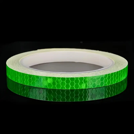 Banda reflectorizanta pentru biciclete, motociclete, masini, FIXATO, autoadeziva, rezistenta la apa, lungime 8m, Verde [6]