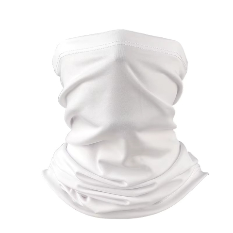 Bandana multifunctionala unisex, FIXATO, Protectie UV, Material elastic, respirabil, Marime universala, Alb [0]