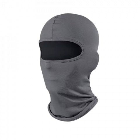 Cagule si bandane - Cagula Moto FIXATO, Unisex, Protectie UV, Material elastic, respirabil, Marime universala, Gri