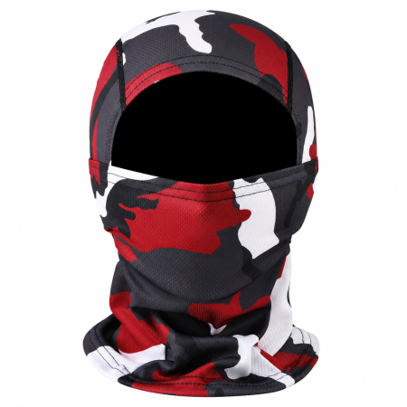 CAGULE - Cagula Tactica FIXATO, 6in1 Multifunctionala, Protectie UV, Material elastic, respirabil, Marime universala, Crimson Camo