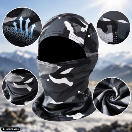 Cagula Tactica FIXATO, 6in1 Multifunctionala, Protectie UV, Material elastic, respirabil, Marime universala, Urban Ghost [2]