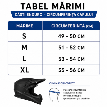Casca Copii Moto/Enduro FIXATO, Interior Confortabil, Ventilatie Multipla, pentru Moto, Cross, Enduro, ATV, Dirt Bike, Albastru,  S 49-50cm [2]